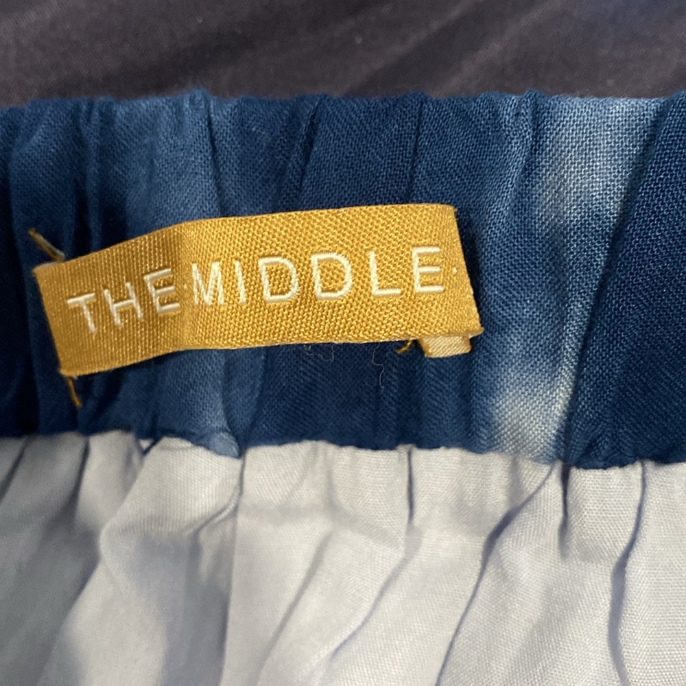 Blue and white tie dye tiered maxi skirt - Picture 2 of 2